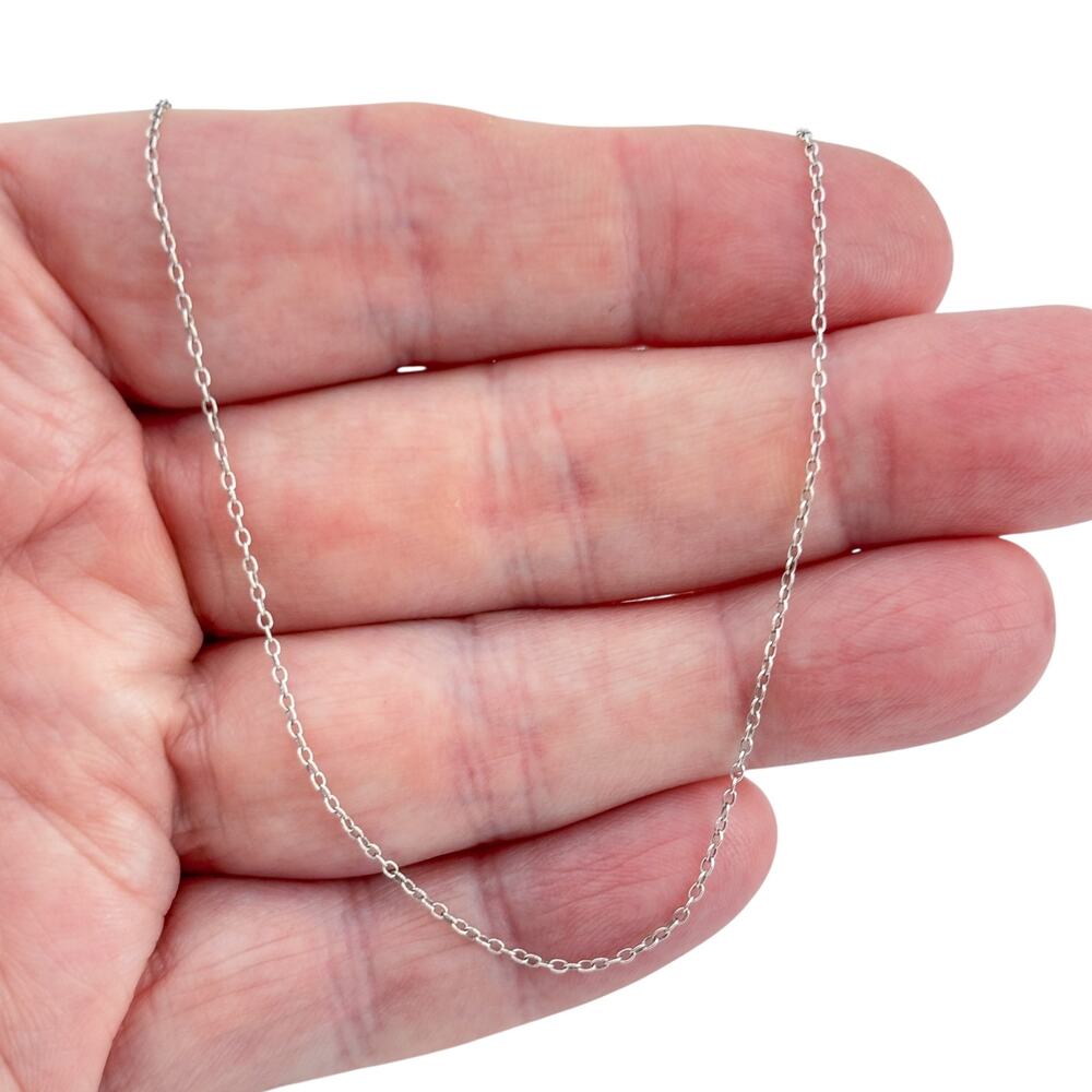 Vintage Italy Sterling Silver 925 Cable Link Chain Necklace 19.5"